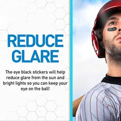 Non-Toxic Eye Black Stickers for Kids and Adults – 24 Pairs with White Pencil