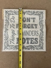 Vinyl Transfer Sheet Rub On Notes Reminders To Do List