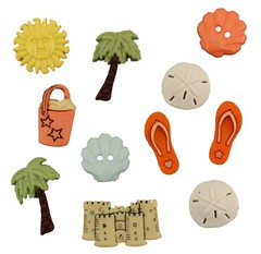 Buttons Galore 50+ Assorted SUMMER Theme Buttons for Sewing & Crafts