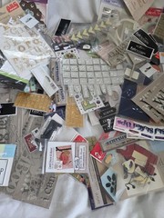 HUGE LOT Scrapbook Stickers Junk Journal Craft Fabscaps Clear Shaker Crystal