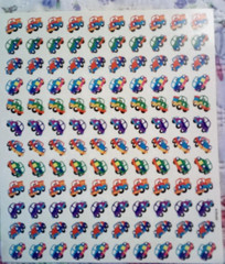 (6) Mini Car Sticker Sheets.