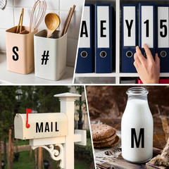 520 PCS Letter Stickers 30 Sheet Large Mailbox Numbers and Letters,Self-Adhesive