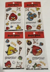 Angry Birds Stickers New Sealed ,4 Pieces Lot