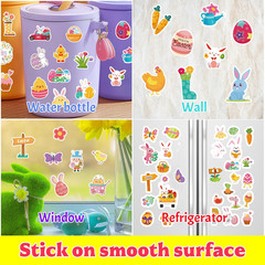 2 Sets Easter Reusable Sticker Books for Toddlers and Kids