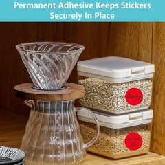 Self-Adhesive 600 PCS Red Circle Labels – Vivid 2″ Dots for Inventory Management