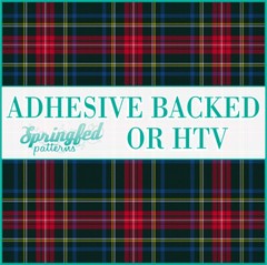 TARTAN PLAID Pattern #6 Adhesive Vinyl or HTV Heat Transfer Vinyl Scottish Plaid