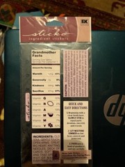 Sticko Grandmother Fact Labels