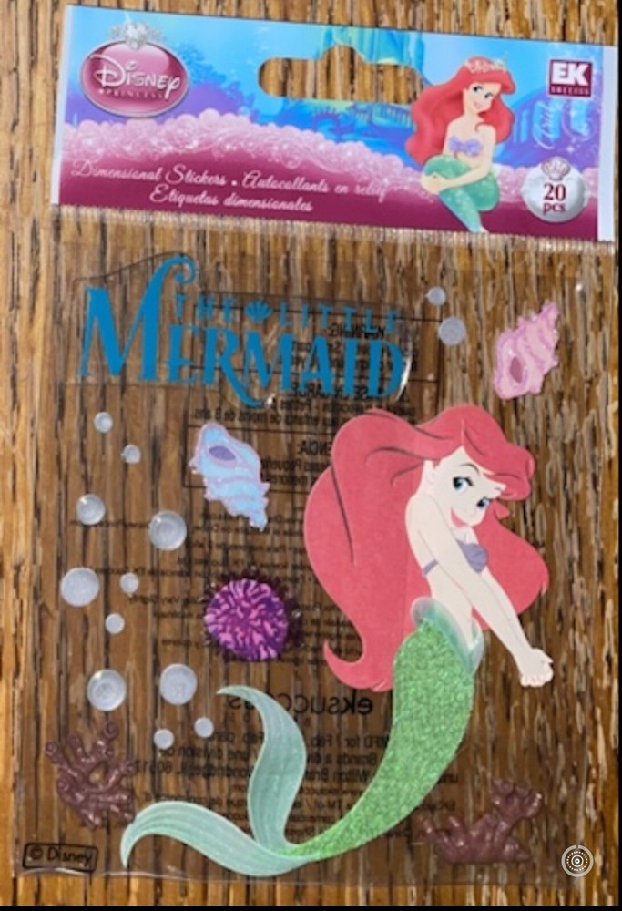 DISNEY The Little Mermaid Ariel Fish Tail Princess Character Scrapbook Stickers