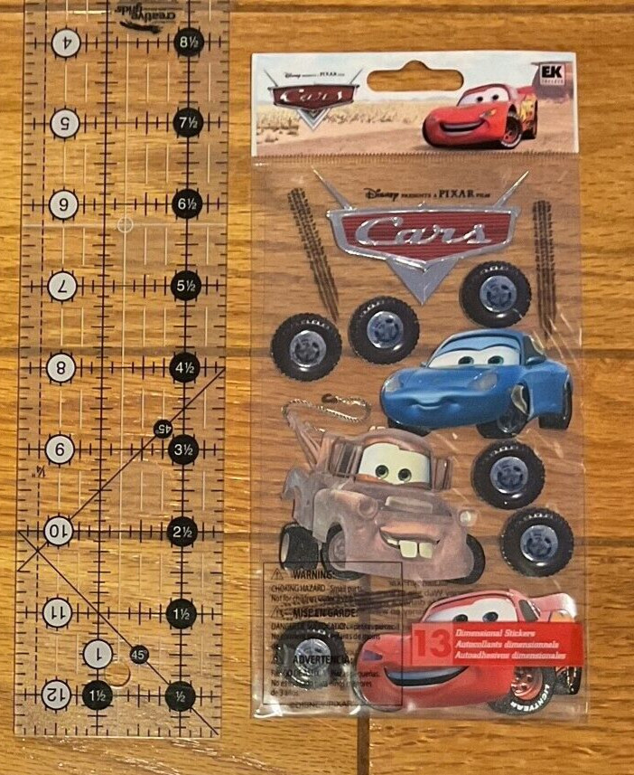 Disney+Pixar+Jolee’s Boutique~Cars~Dimensional Scrapbook Sticker~NIP~13 Pieces