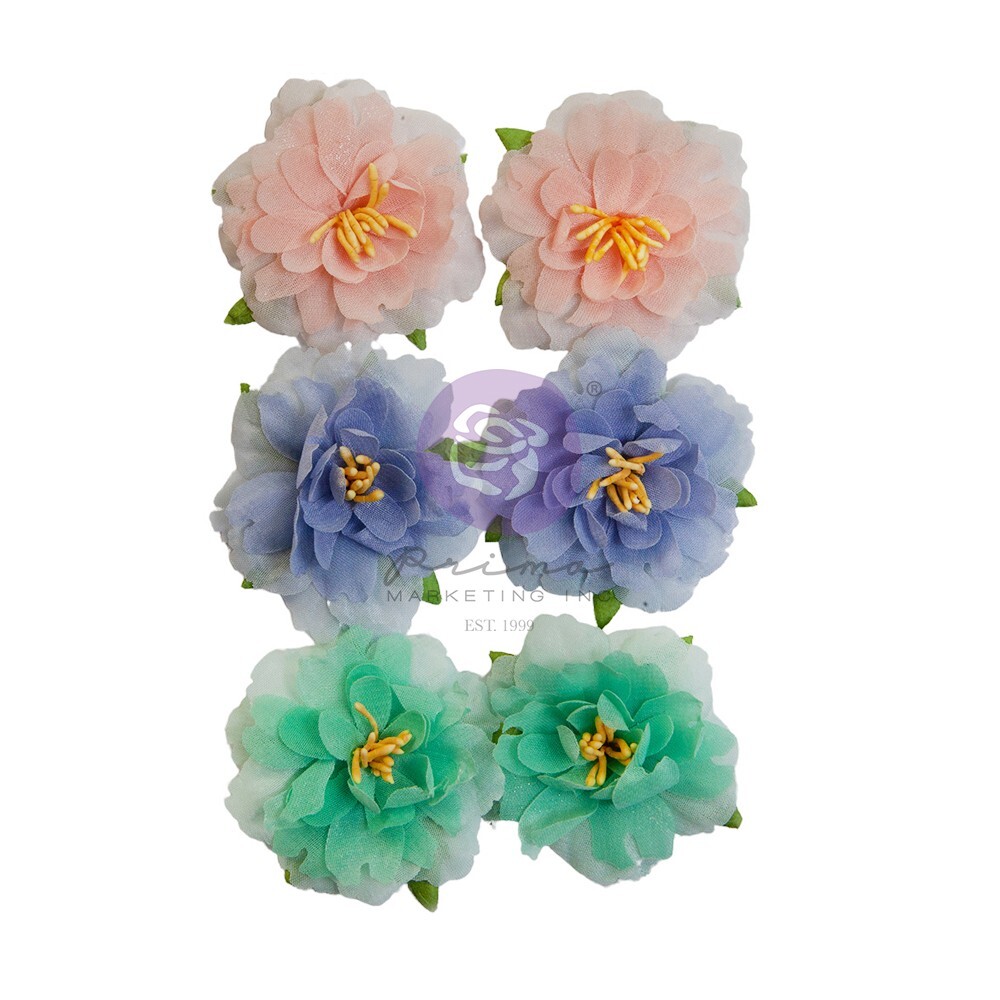 Prima Flowers THE PLANT DEPARTMENT Soft Pastels Fabric Flowers 6/pk 664381