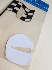 Racing Flag Helmet + Laser Cut New – Little Extras Scrapbooking – Retired #19
