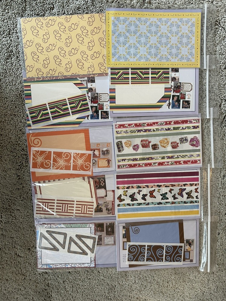 Creative Memories Varied Small Kits W/ Stickers & Die Cuts, Lot of 10