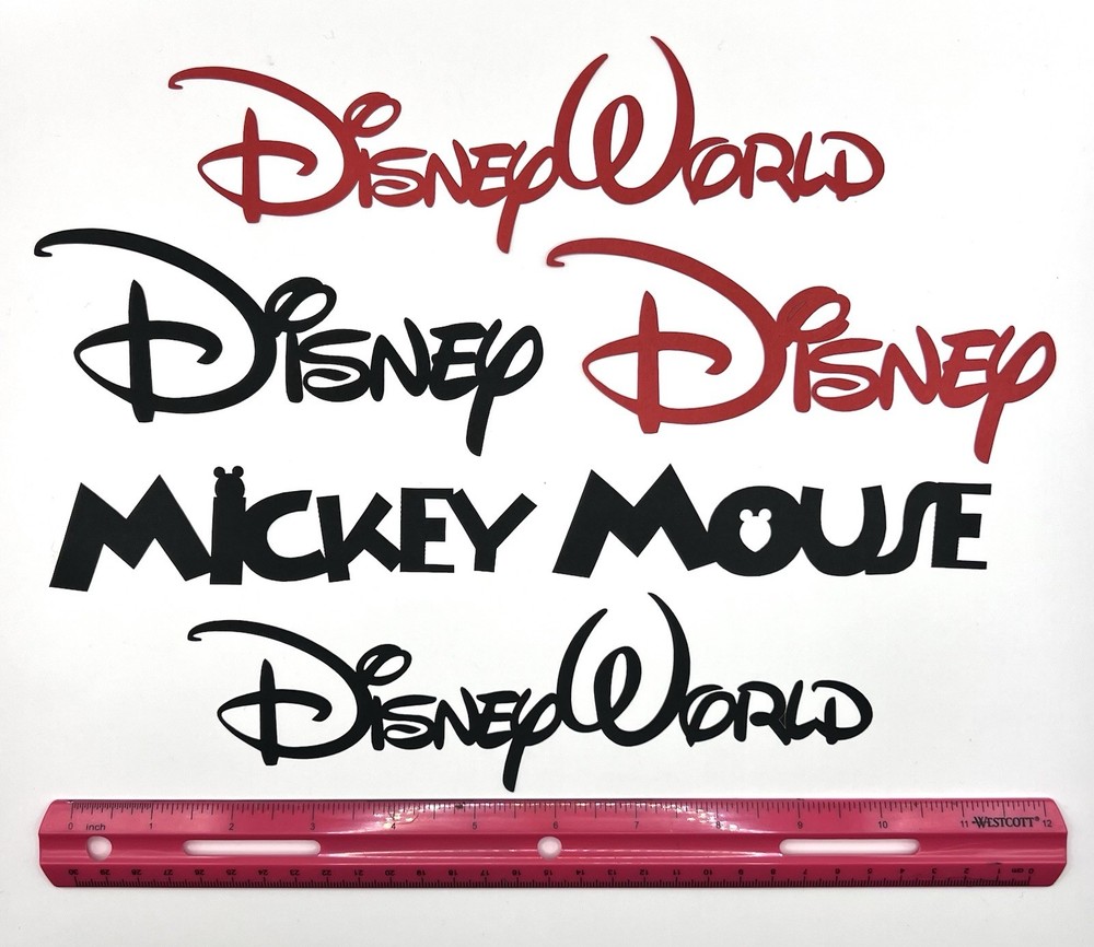 LOT 5 Disney World Mickey Mouse Die-cut Titles Vacation DIsneyland
