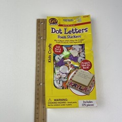 Dot Letters Foam Alphabet Stickers 175 Pieces Open Box Multicolor Peel And Stick