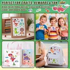 Cosomia 42 Sheets Create Funny Dinosaur Stickers, Make a Face Stickers for Bo…