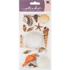 Sea Shells Stickers Seashell Real Look Sand Dollar Snail Star Fish Conch Scallop