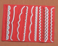 9 Pc Waves Lace Scallop Zigzag Edge Border Die Cut Set Card Making Cutting Dies