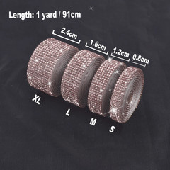 Self Adhesive Crystal Rhinestone Sticker Diamond Ribbon DIY Sticker Rhinestones