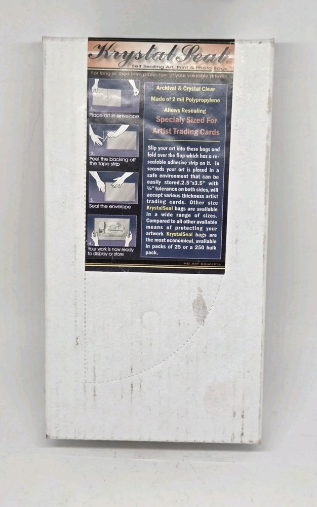 Krystal Seal ATC Art Archival Polyethylene Sealing Bags 2.5″ X 3.5″ 250 Pack