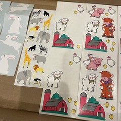 VTG Mrs Grossman’s Stickers Frances Meyer Farm Animals Zoo Lot 80s 90s Barn Cow