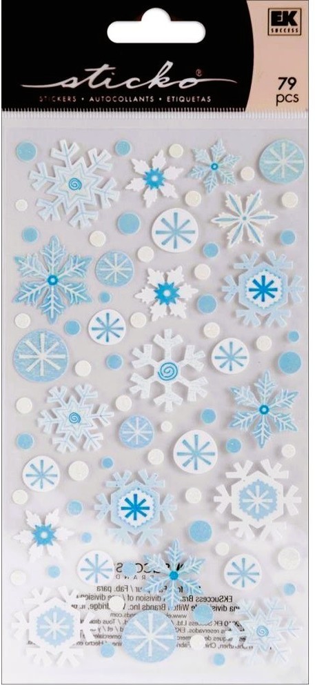 Winter Snowflakes, 4×7″ scrapbook stickers – Sticko 200377