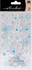 Winter Snowflakes, 4×7″ scrapbook stickers – Sticko 200377