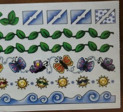 Provo Craft Borders & Corners Stickers by Fayette Skinner, SUMMER SENSATIONS