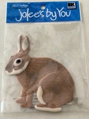 EK Success Jolee’s Boutique Sticker 3D RABBIT FUZZY THICK RABBIT