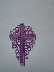 2 Fancy Jesus Easter Cross Cardstock die cuts scrapbook cards See Other Pic
