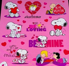 SNOOPY LOVE STICKERS✨🩷✨❤️✨🤍✨💜✨6” x 4”✨PEANUTS✨LOVE IS IN THE AIR✨CUTE✨❤️