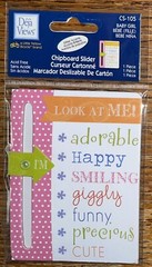 Deja Views LITTLE YELLOW BICYCLE Baby Girl Chipboard Look At Me..I”M…Adorable