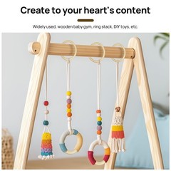 20 Pcs Wooden Rings for Craft, 4inch/100mm Unfinished Wood Rings, Wooden Ring…