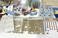 Huge Lot Craft Supplies Sewing Supplies Hair Accessory Making Scrapbook