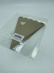 Jenni Bowlin Studio Chipboard 4Piece Scalloped Banner Set Large CP214 New Sealed