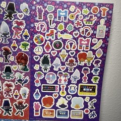 Trolls World Tour 3 Regular Sticker Sheets CHECK ALL PHOTOS FOR THE CONDITION