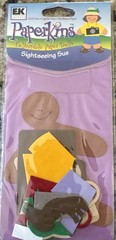 NEW Vintage Scrapbook EK Success Paperkins Paper Dolls Sightseeing Sue- brown