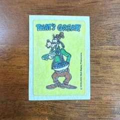 Vintage DIAMOND TOYMAKERS 1980 DISNEY GOOFY Scratch & Sniff Sticker Matte
