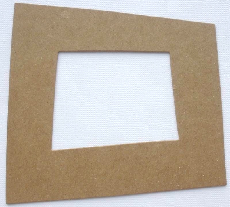 {4} *RETRO FRAME – Asymmetrical Picture Chipboard Die Cuts – 4 1/8″ x 4 1/2″