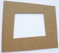 {4} *RETRO FRAME – Asymmetrical Picture Chipboard Die Cuts – 4 1/8″ x 4 1/2″