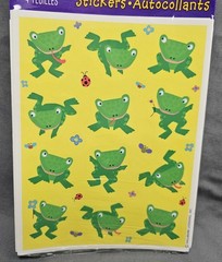 Hallmark Heartline FROG Ladybug Stickers 4 Sheets SEALED Acid Free