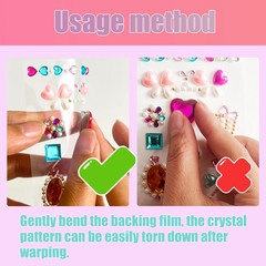 Self-Adhesive Gem Stickers for Grafting, Rhinestones for Crafts, 500 Pcs