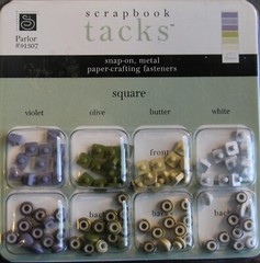 Chatterbox Scrapbook Interiors Tacks Snap-On Metal Fasteners – Parlor- Square