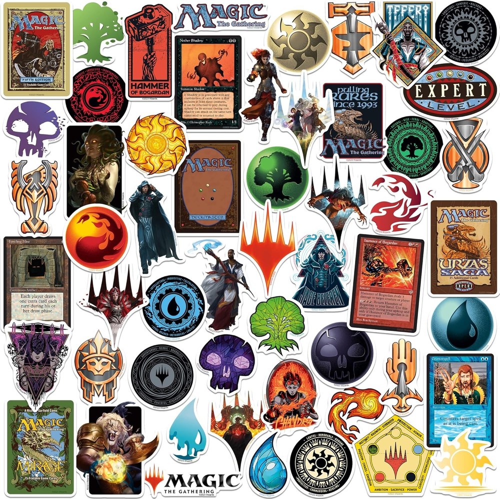 MAGIC THE GATHERING VARIETY DIE CUT VINYL 50 CT STICKER PACK