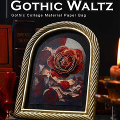 80 Sheets Gothic Scrapbook Paper for Scrapbook Kit, Vintage Ephemera for Junk Jo