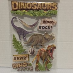 Dinosaur Scrapbook Crafts Sticker Lot -Jolee’s Boutique Paper House- Lot of 4
