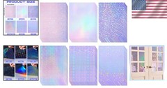 Self-Adhesive Holographic Vinyl Sheets – 36 Colorful A4 Films for Crafts