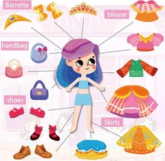 Reusable Puffy 3D Stickers – Dress Up Books with Princess, Mermaid, Fairy Themes