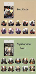80 Pcs Mist Theme Gothic Scrapbook Kit, Vintage PET Stickers for Junk Journal &
