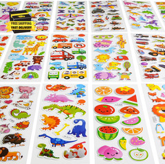 24 Sheets 500 + Stickers for Kids, Toddlers 2,3,4 Years Old, Teacher Reward Stic