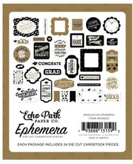 New! 1 Pack of Echo Park Paper GRADUATION Ephemera Die Cut Cardstock Pieces
